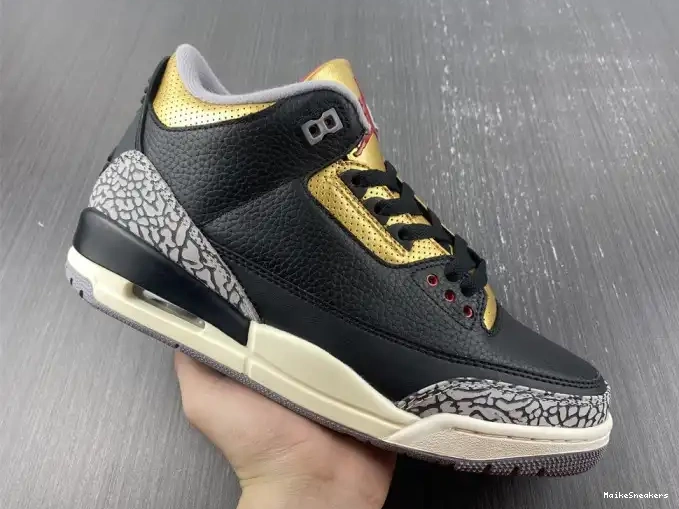 MaikeSneakers WMNS Gold Black 3 CK9246-067 Air Jordan 0530